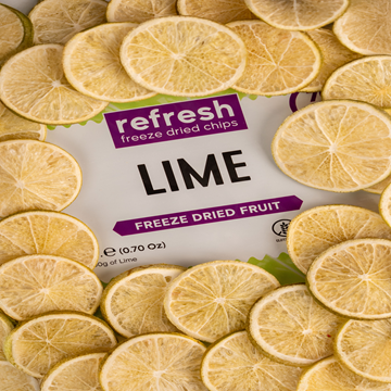 Freeze-Dried Lime Slices – 10-Pack | Crunchy, No Additives, Zesty Snack (10 x 20g)
