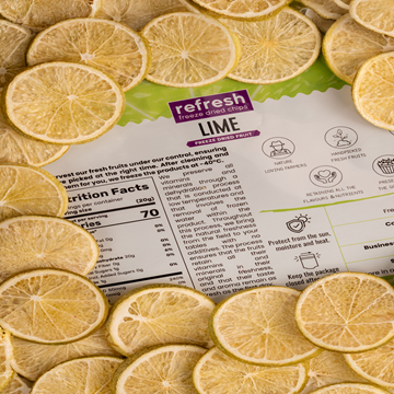 Freeze-Dried Lime Slices – 10-Pack | Crunchy, No Additives, Zesty Snack (10 x 20g)