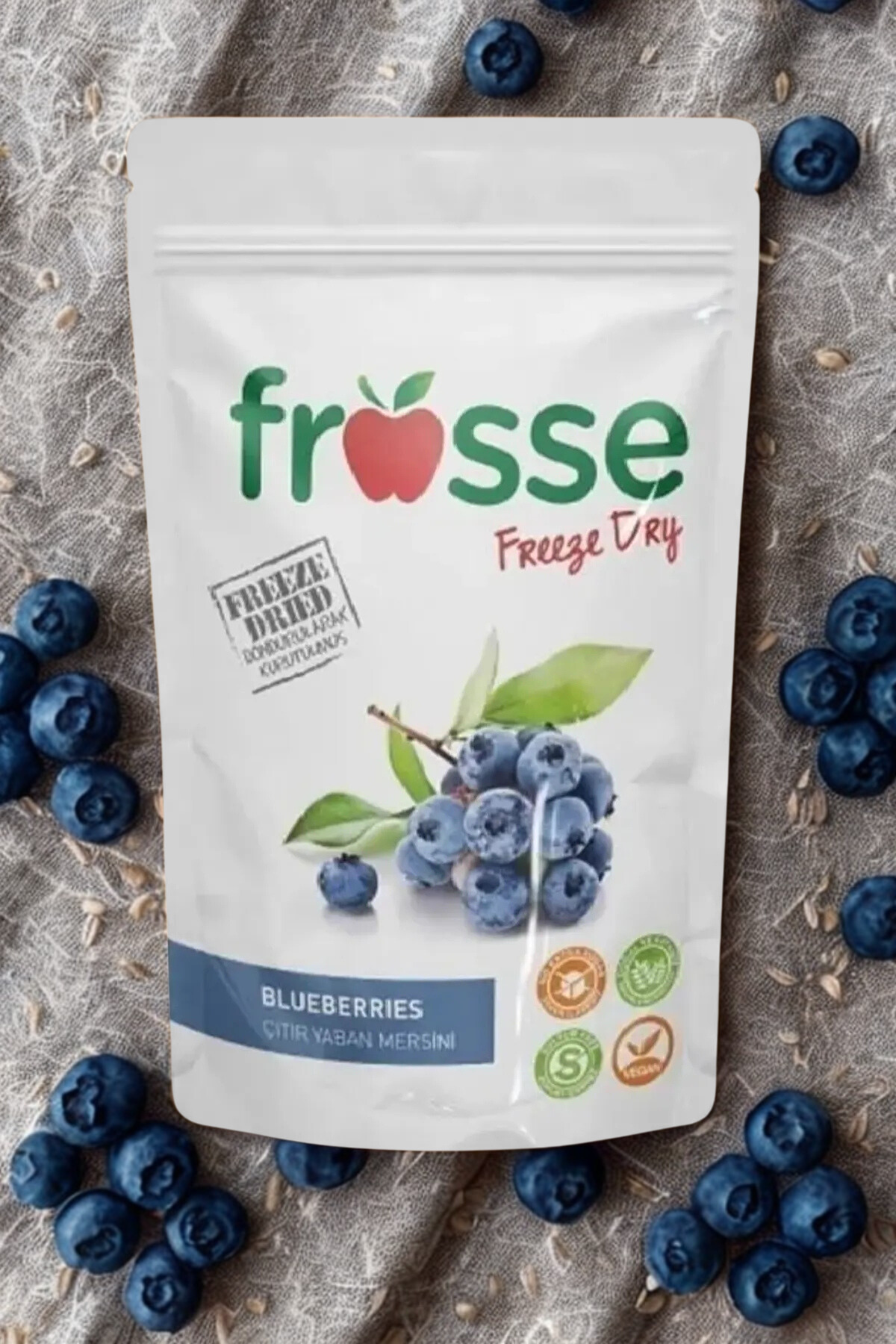 Blueberry Crisps | Freeze Dried Fruit Chips | 10 x 30g Natural Snack Pack
