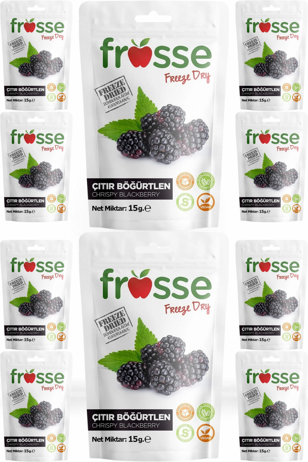 Blackberry Crisps | Freeze Dried Fruit Chips | 10x15g Natural Snack