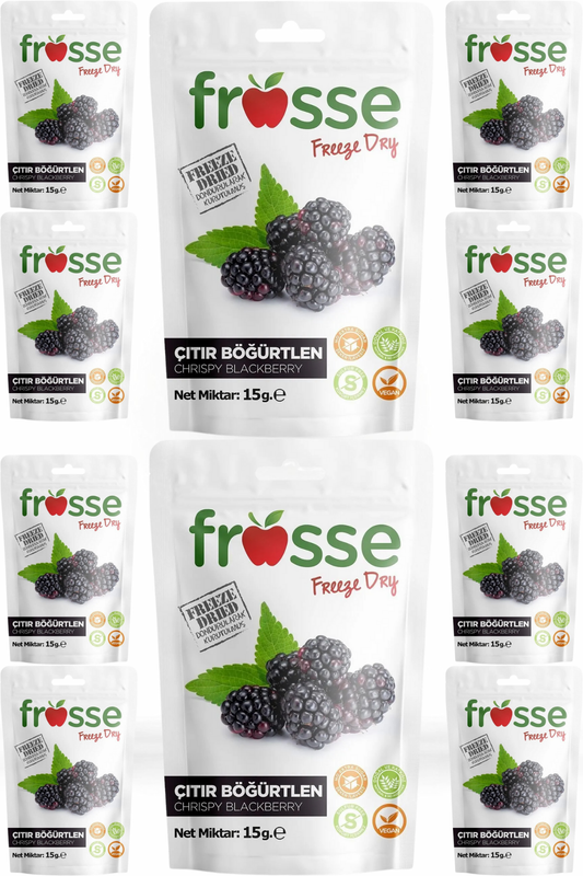 Blackberry Crisps | Freeze Dried Fruit Chips | 10x15g Natural Snack