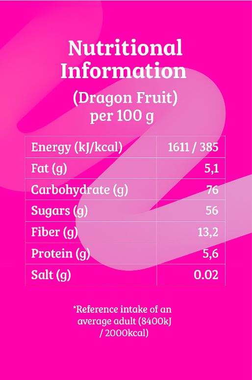 Freeze-Dried Dragon Fruit Chips | Healthy No Sugar Snack | 10-Pack (30g x 10)