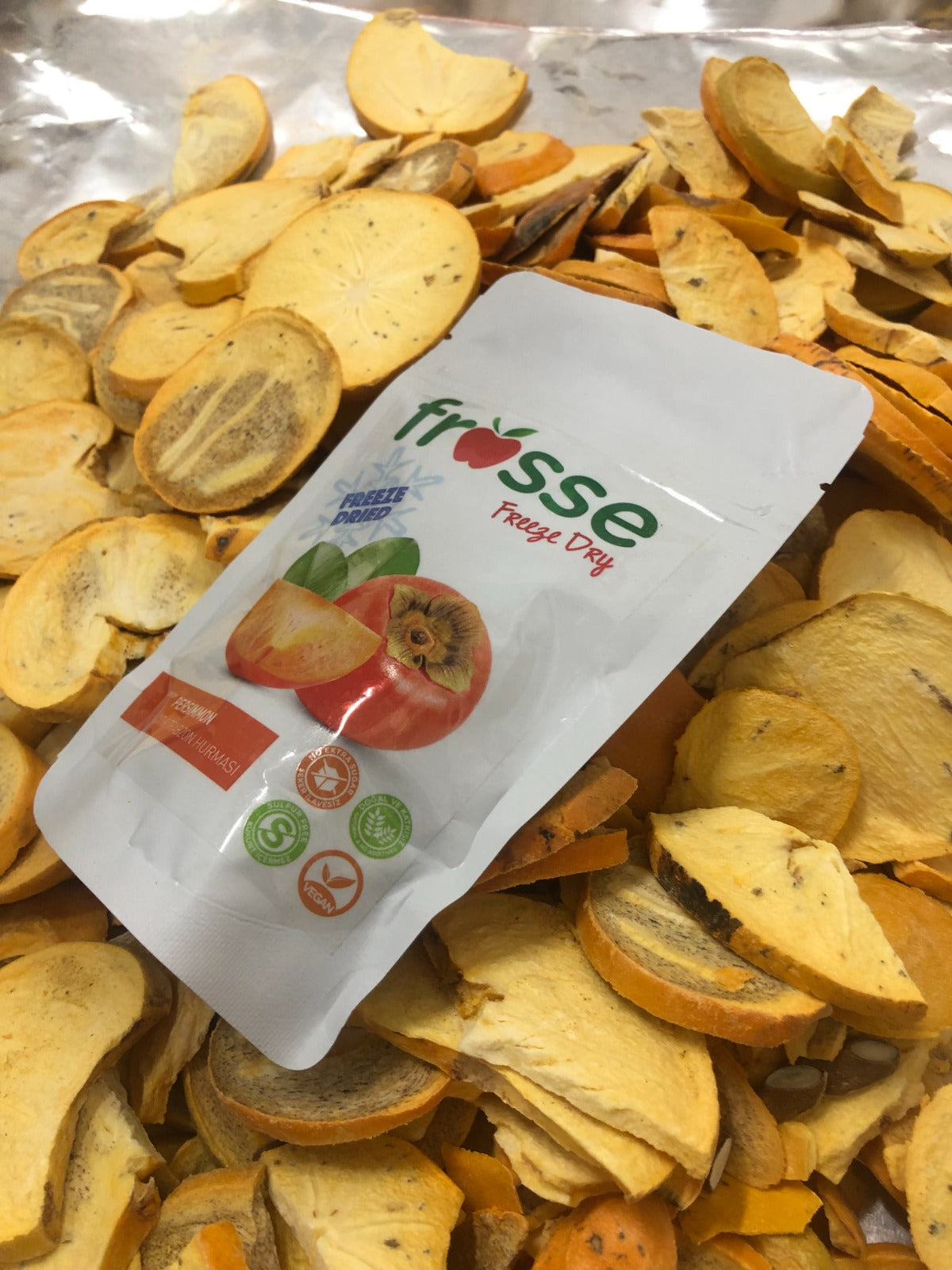 Persimmon Crisps | Freeze Dried Fruit Chips | 10-Pack Natural Snack