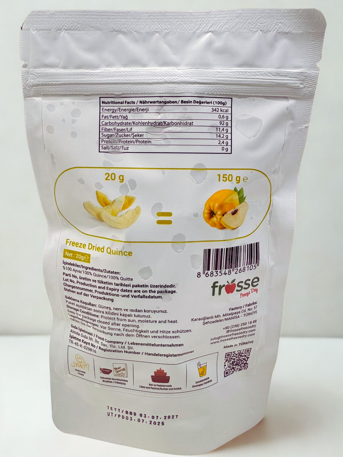 Yellow Fruits Box | Freeze Dried | 10-Pack Natural Dried Fruit Snack