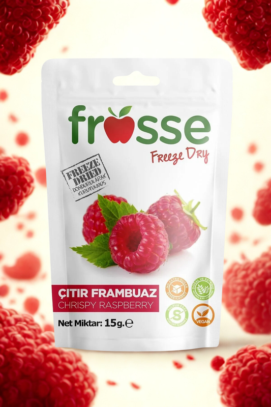 Raspberry Crisps | Freeze Dried Fruit Chips | 10 x 15g Natural Snack Pack