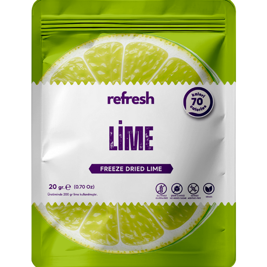 Freeze-Dried Lime Slices – 10-Pack | Crunchy, No Additives, Zesty Snack (10 x 20g)