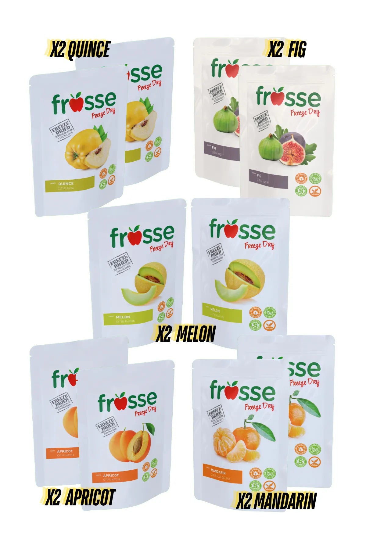 Yellow Fruits Box | Freeze Dried | 10-Pack Natural Dried Fruit Snack