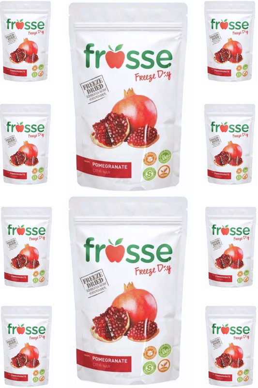 Pomegranate Crisps | Freeze Dried Fruit Chips | 10 x 40g Natural Snack Pack
