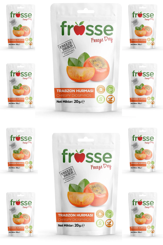 Persimmon Crisps | Freeze Dried Fruit Chips | 10-Pack Natural Snack