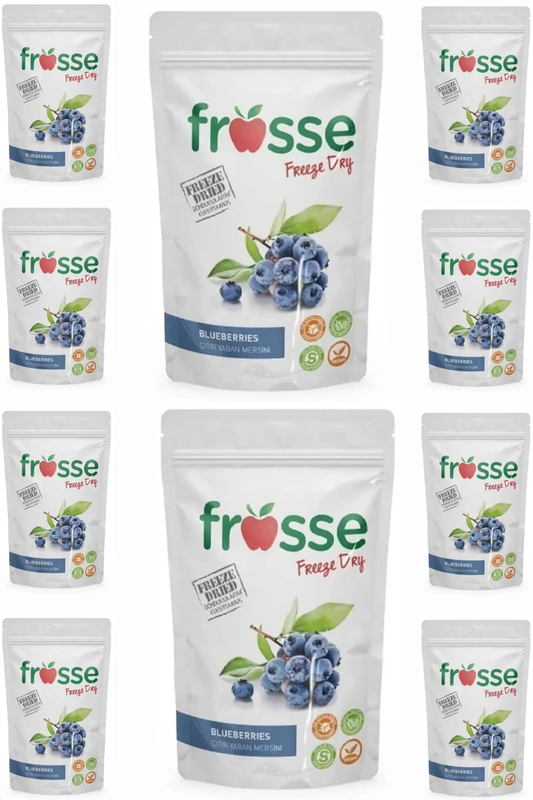 Blueberry Crisps | Freeze Dried Fruit Chips | 10 x 30g Natural Snack Pack
